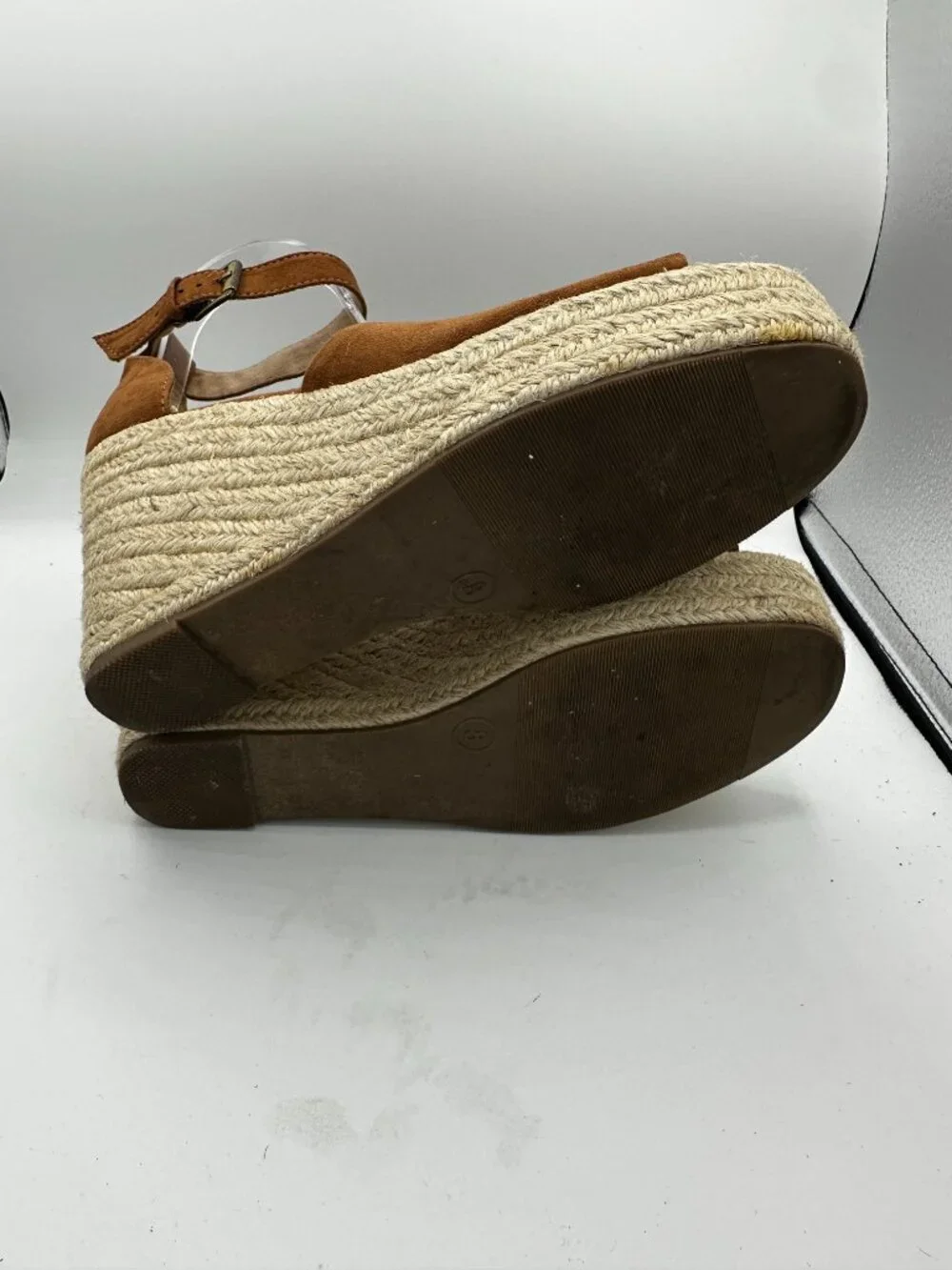 Universal Thread Brown Faux Suede Espadrille Wedge Sandals Women's 8